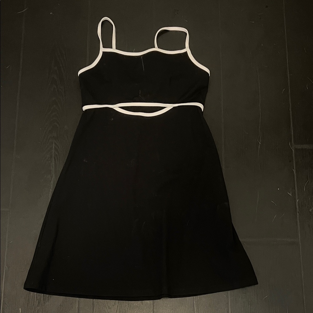 Black Dress with White Trim